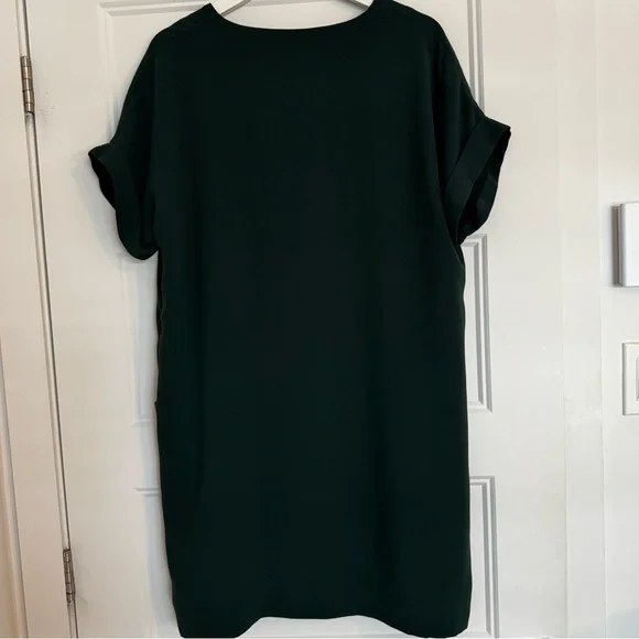 Frank & Oak Forest Green V-Neck Button-Down Shirt Dress - Size M - Picture 11 of 11